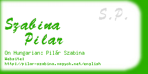 szabina pilar business card