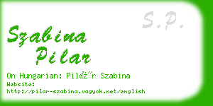 szabina pilar business card